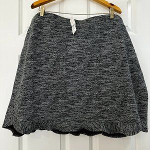 NWT LOFT Plus Size Black & White Knit Ruffle Hem Skirt | Size 22